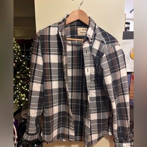 Jack & Jones Black and White Plaid Shirt